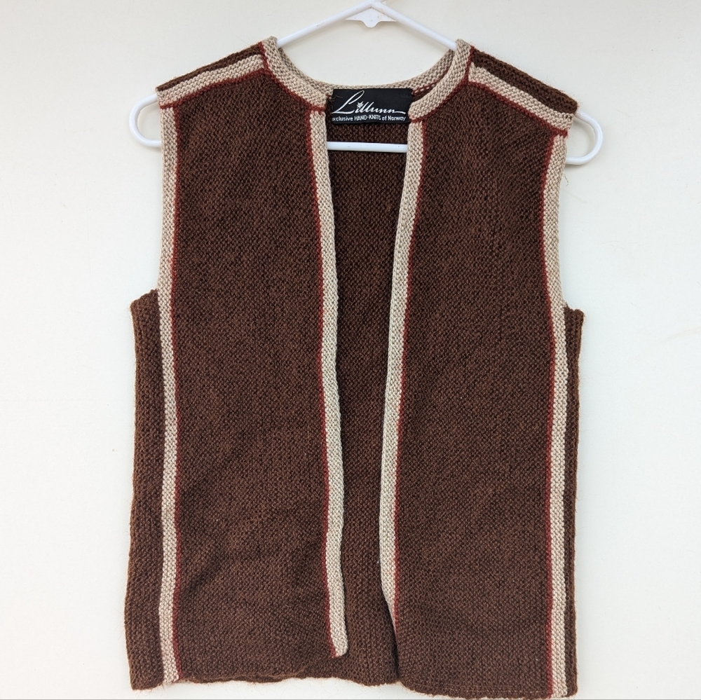 Vintage Lillunn Norway Women's Wool Sweater Vest, Size M